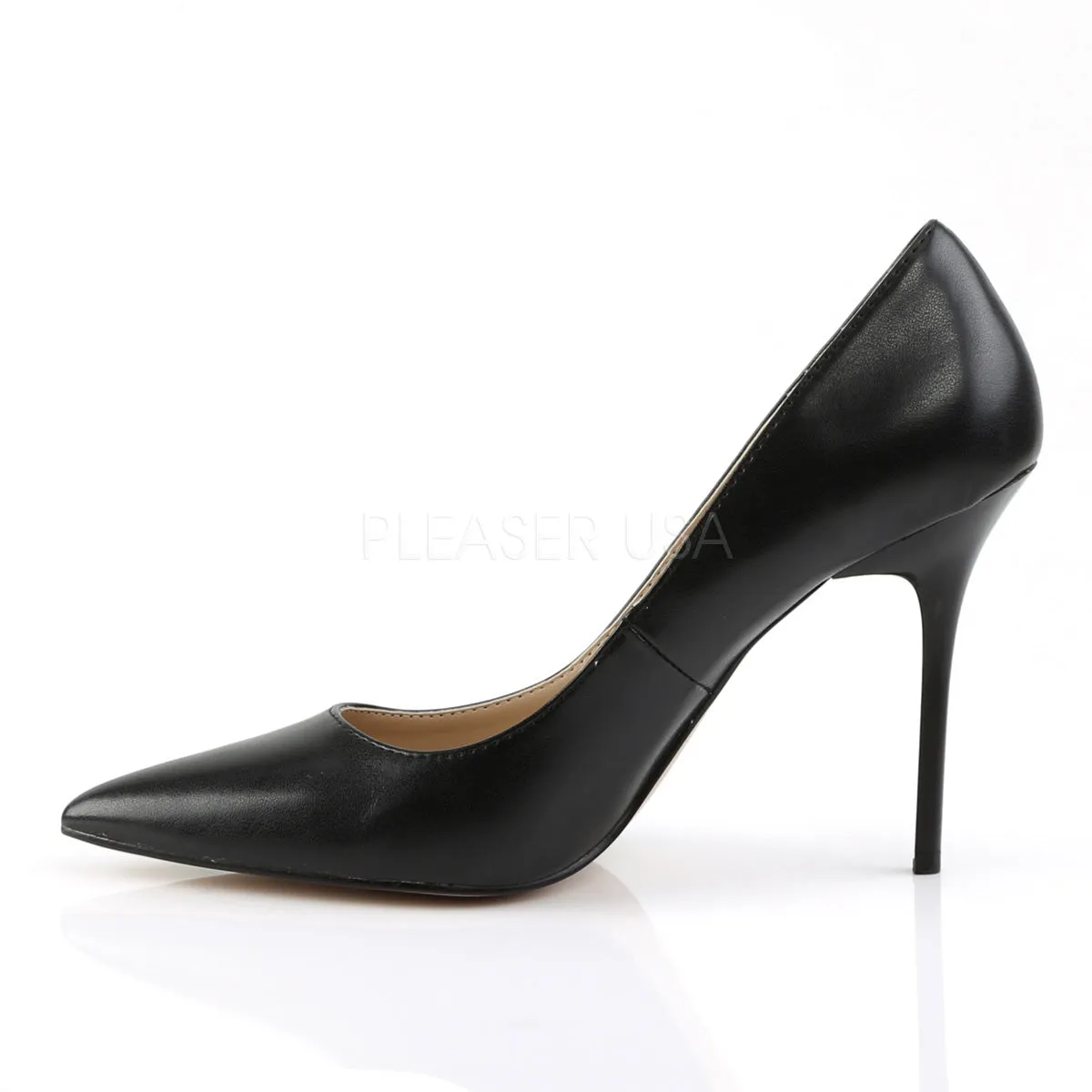 4 Inches Black Matte Classic Stilettos