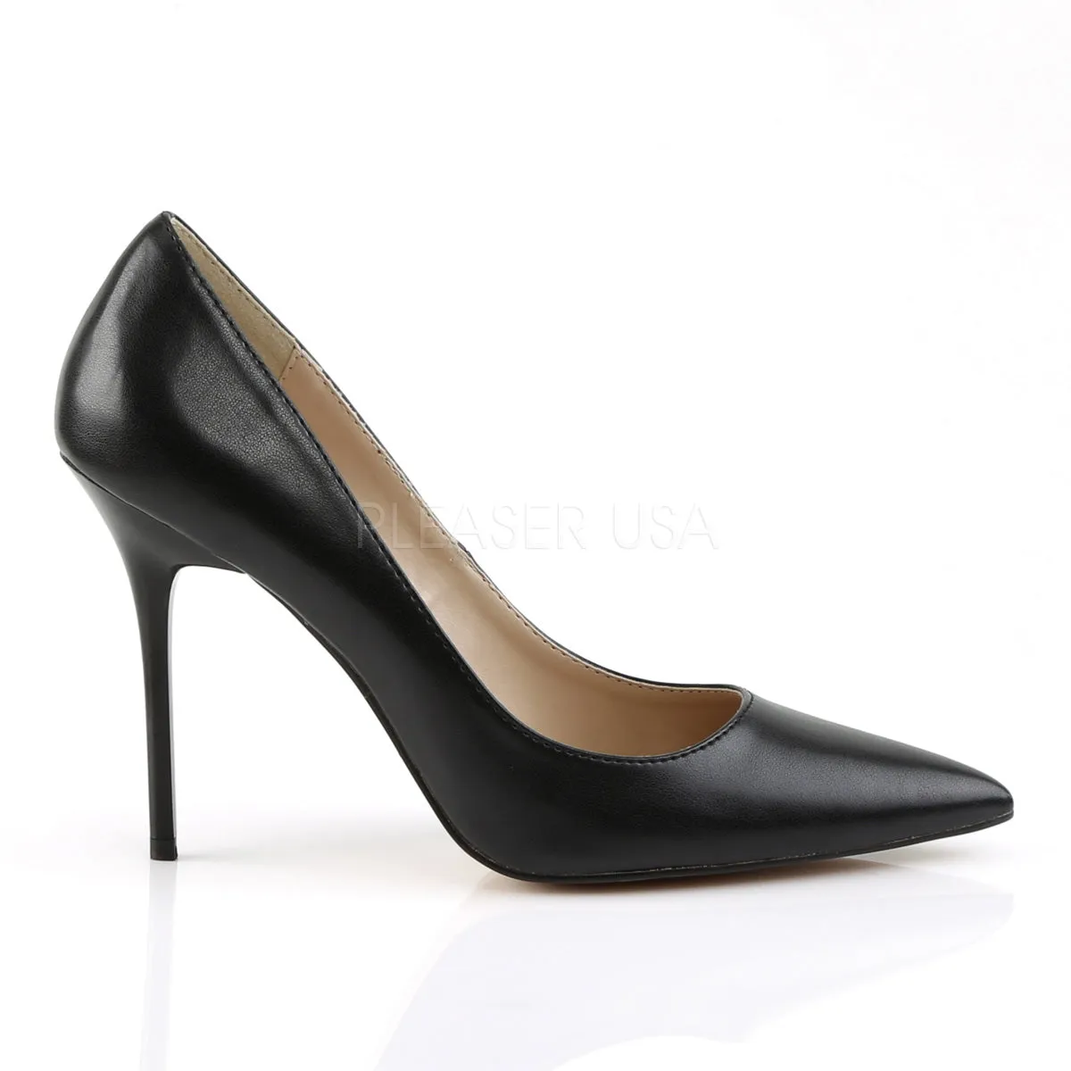 4 Inches Black Matte Classic Stilettos