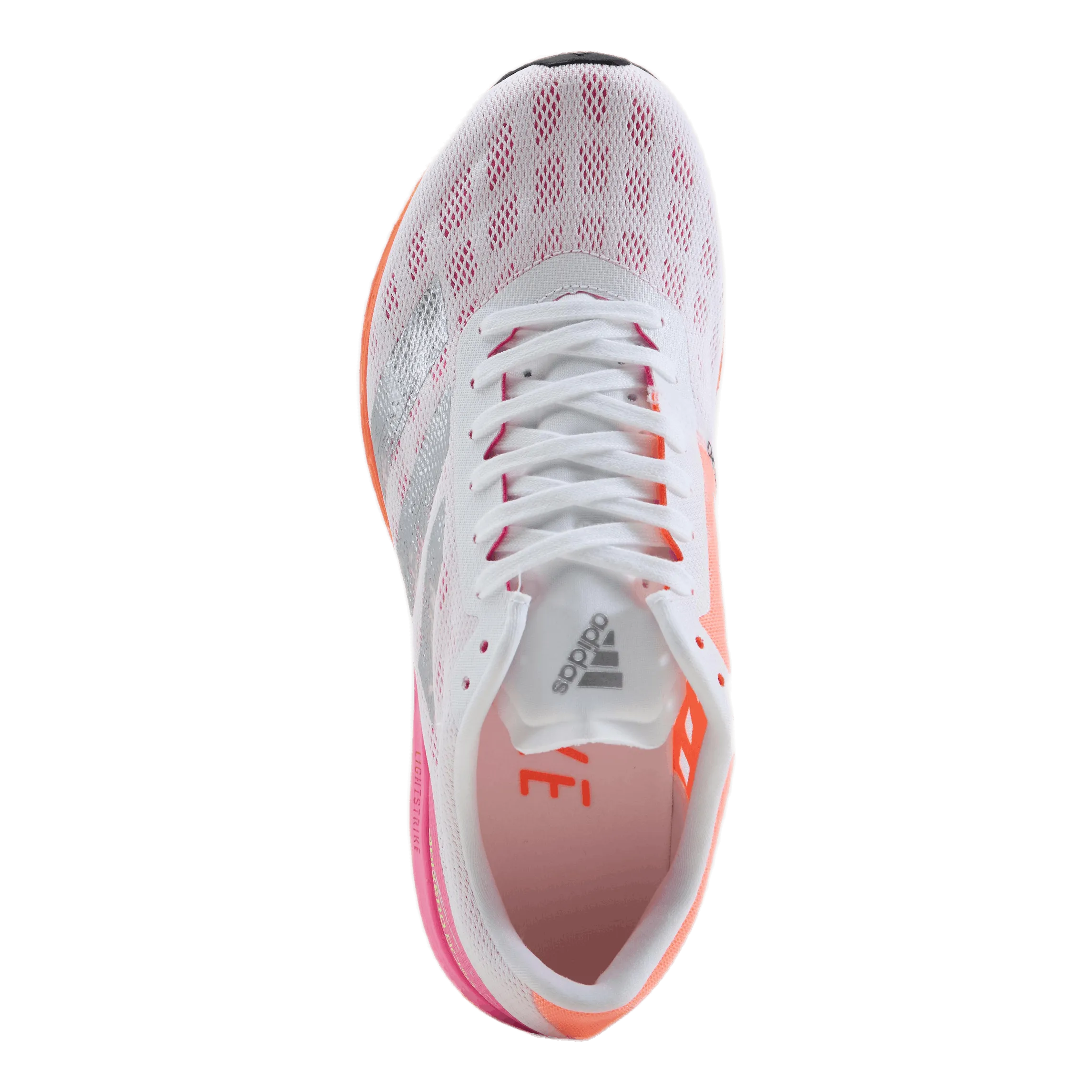 Adizero Boston 9 Shoes Cloud White / Silver Metallic / Screaming Pink