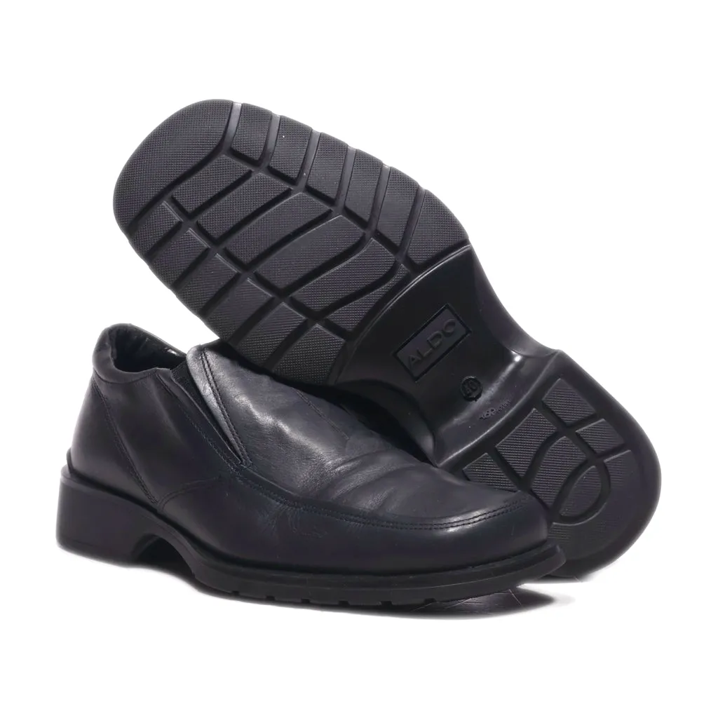 Aldo Loafers Leather Black Colour For Men