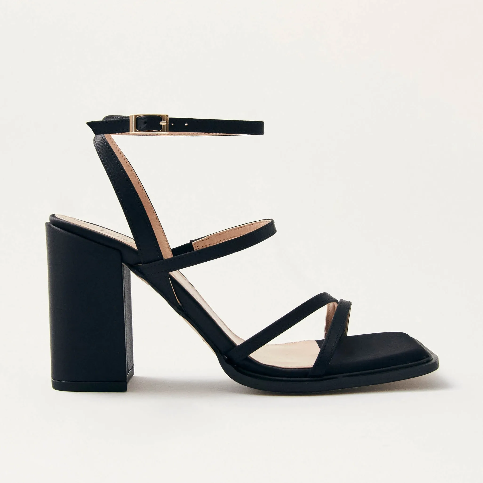 Alexa Silky Black Sandals