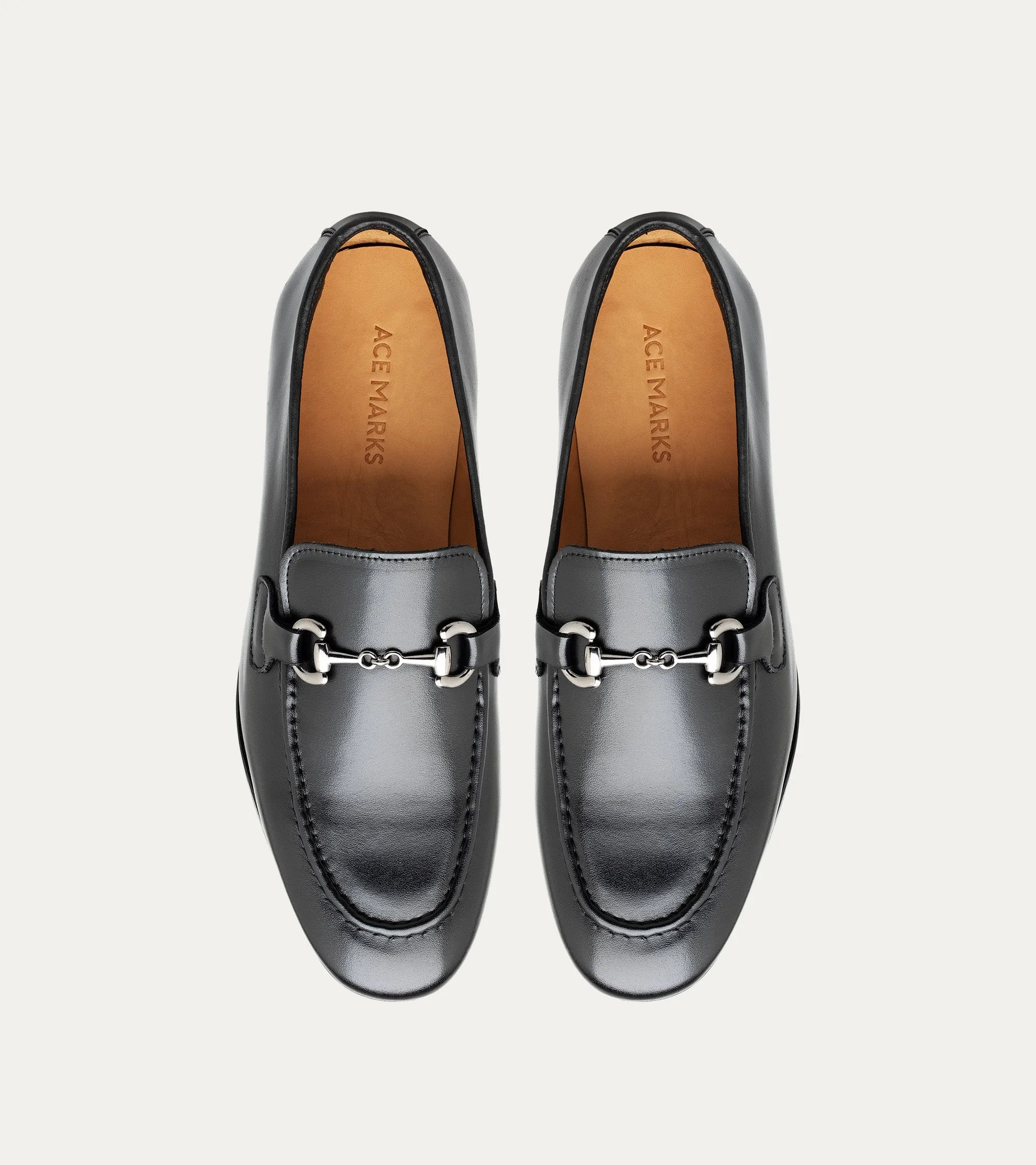 Antonio Bit Loafer in Black Full Grain