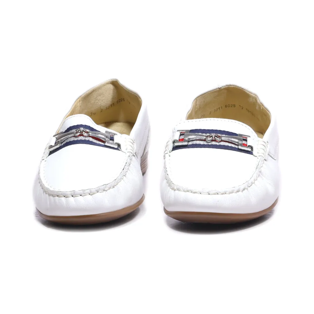 Ara Loafers Leather White Colour For Women