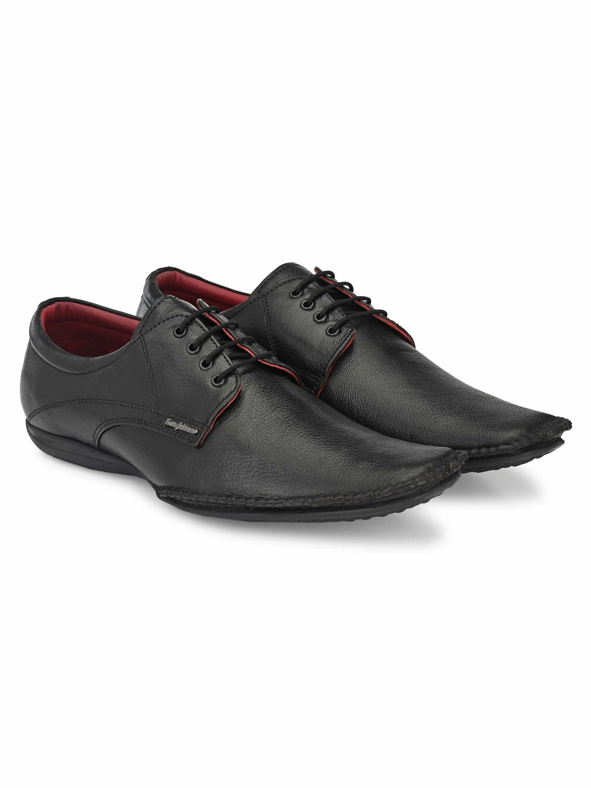 Black Flex Derby Shoes