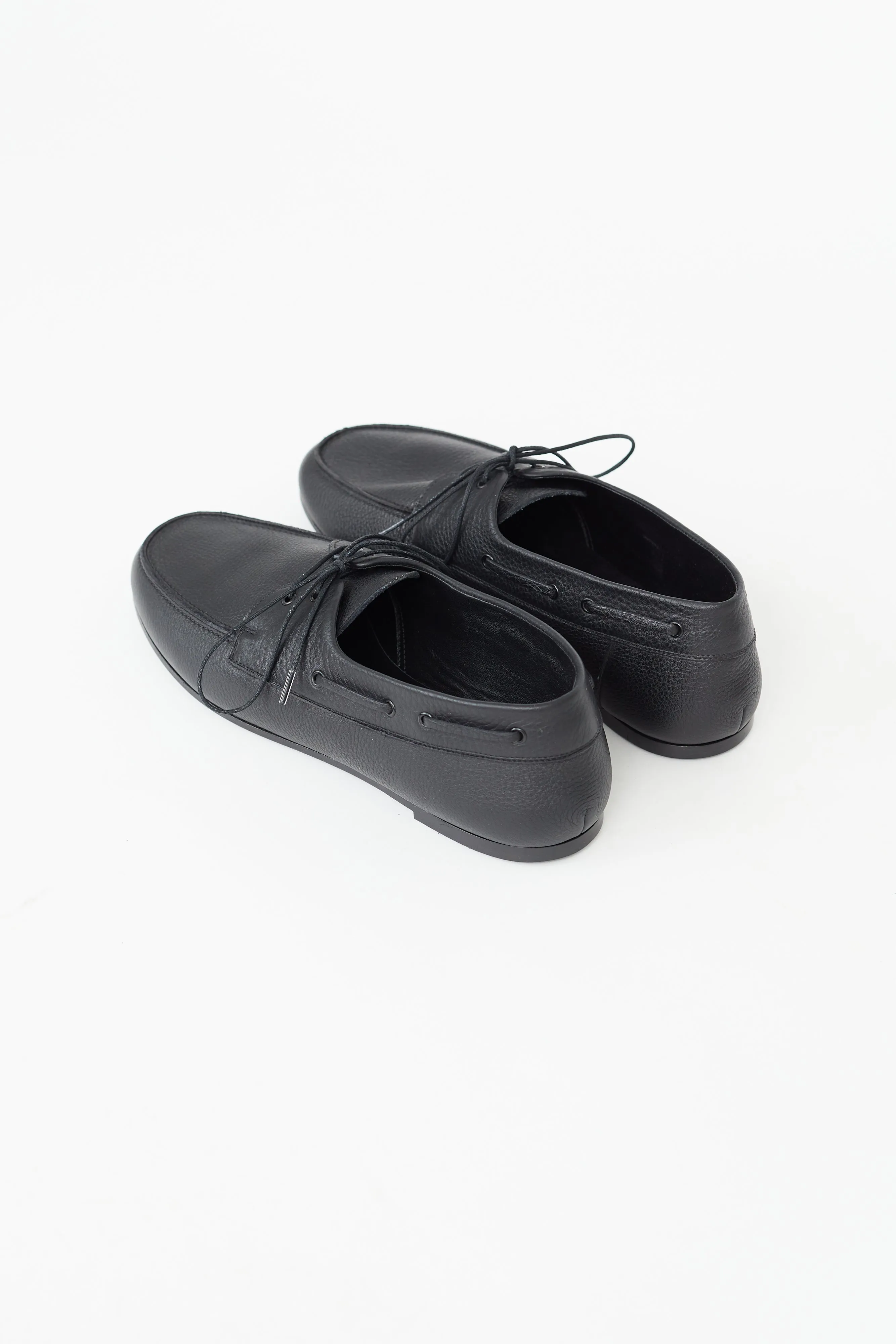 Black Leather Sailor Loafer