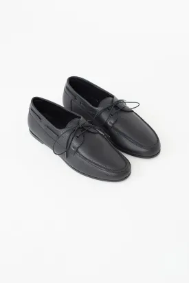 Black Leather Sailor Loafer