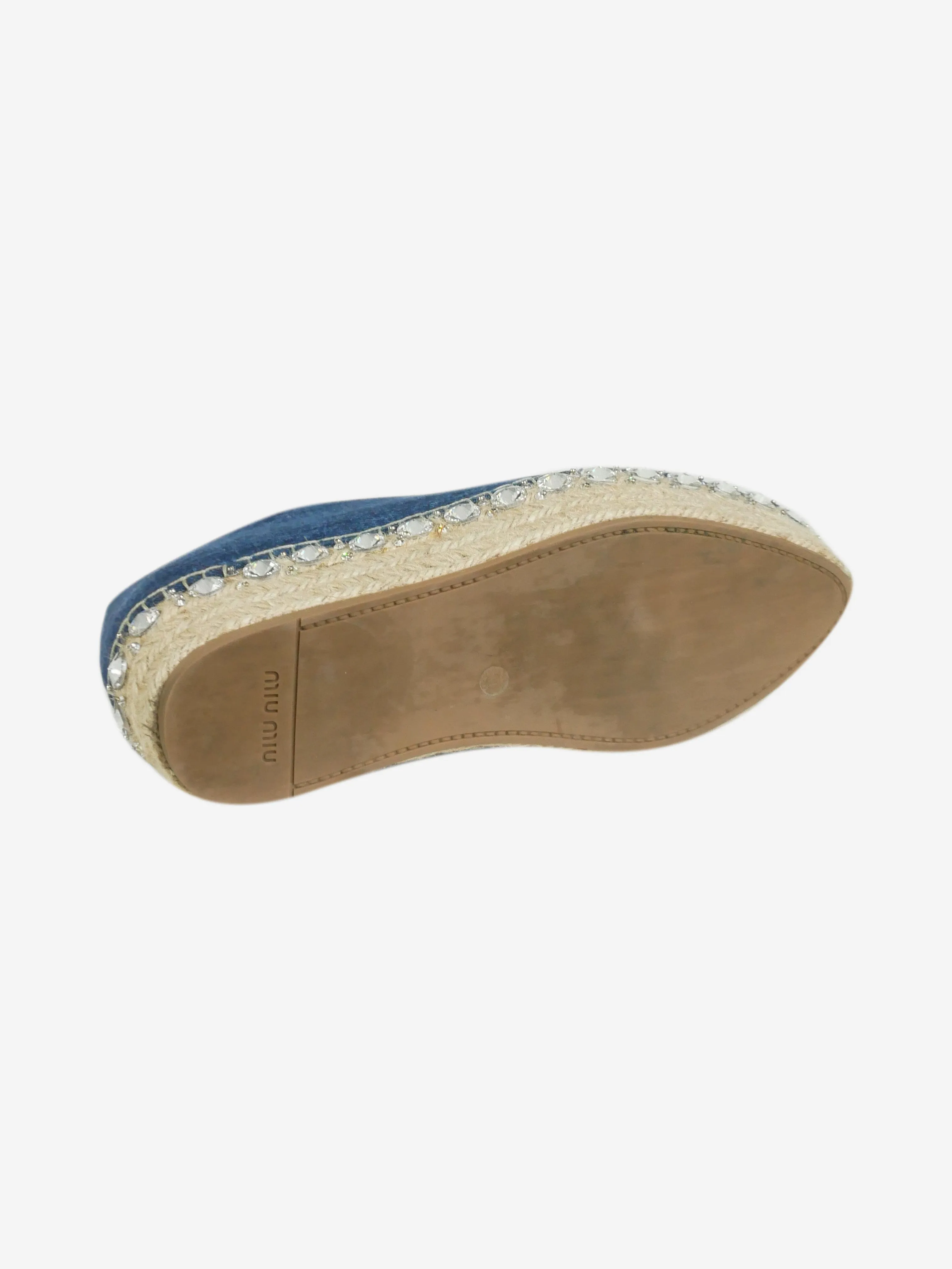 Blue denim platform espadrilles - size EU 36