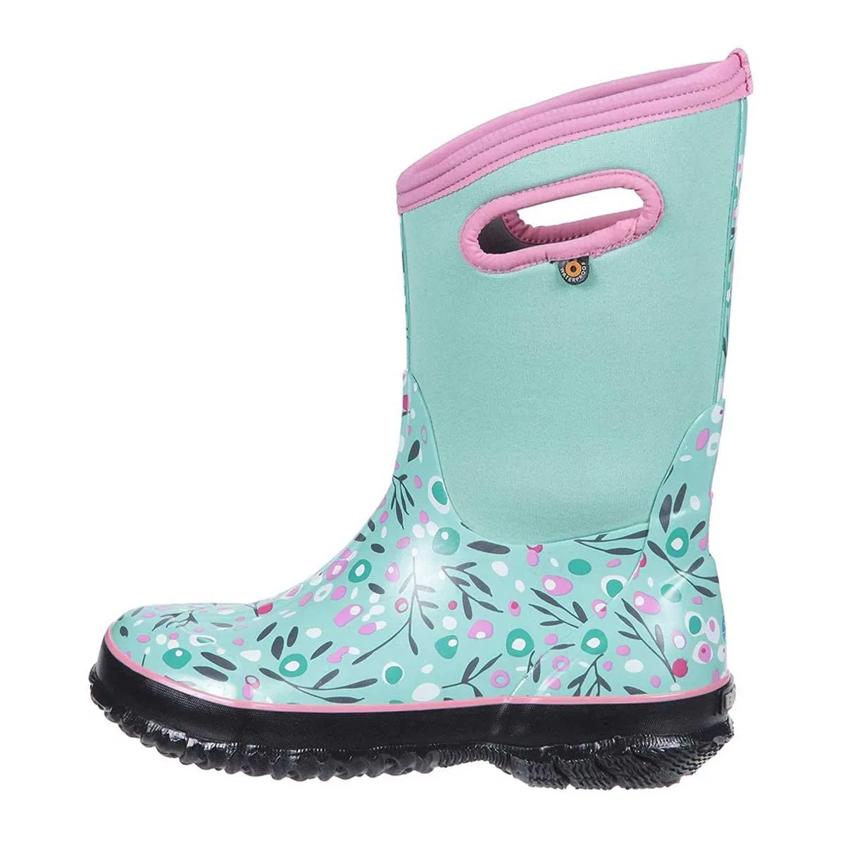 Bogs Girls Insulated Boots - Classic Cattail Mint Green Multi | 72277-332