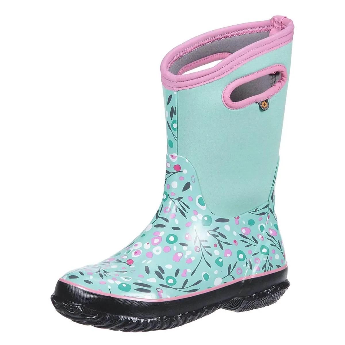 Bogs Girls Insulated Boots - Classic Cattail Mint Green Multi | 72277-332