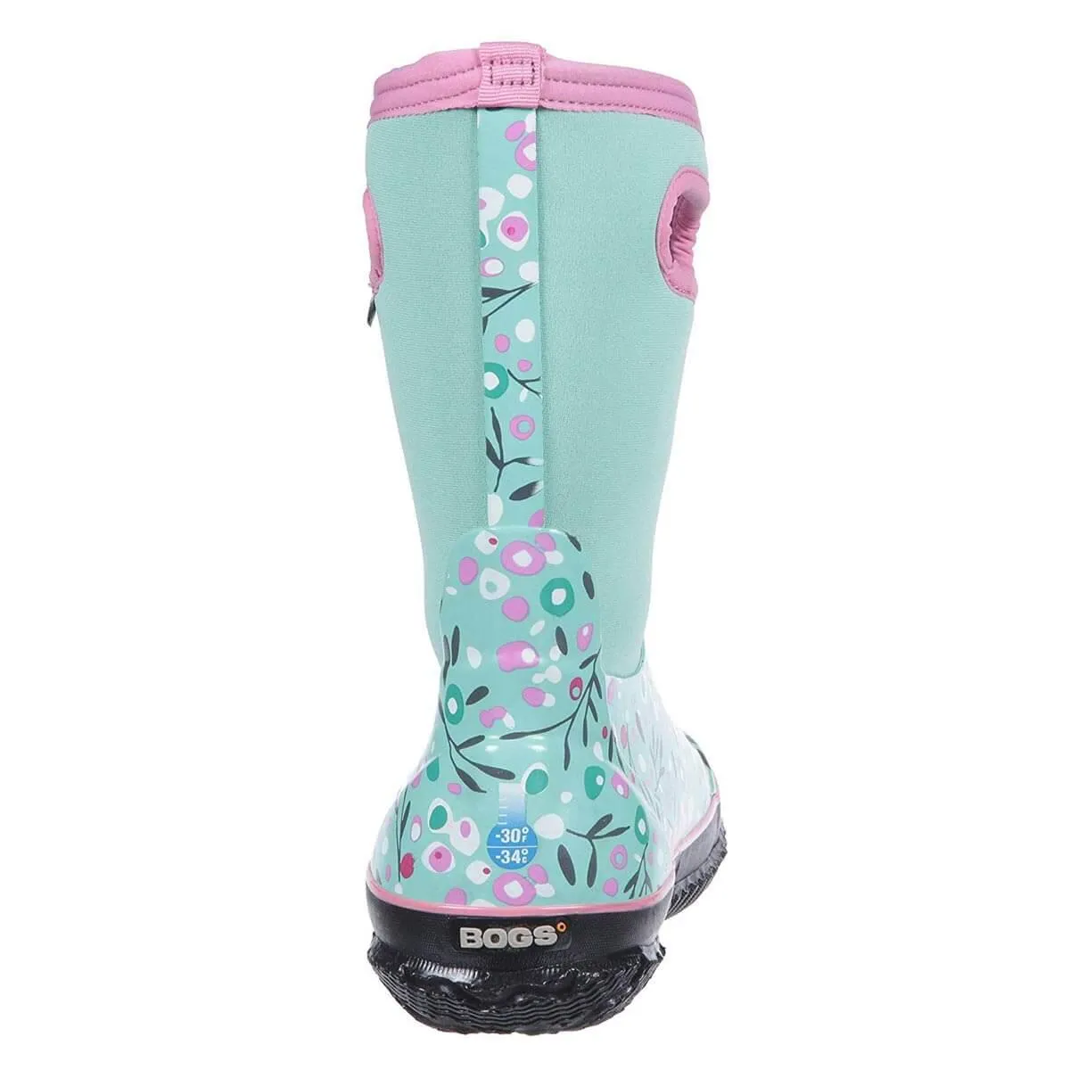 Bogs Girls Insulated Boots - Classic Cattail Mint Green Multi | 72277-332