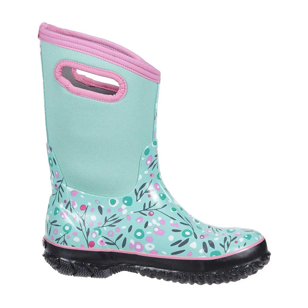 Bogs Girls Insulated Boots - Classic Cattail Mint Green Multi | 72277-332