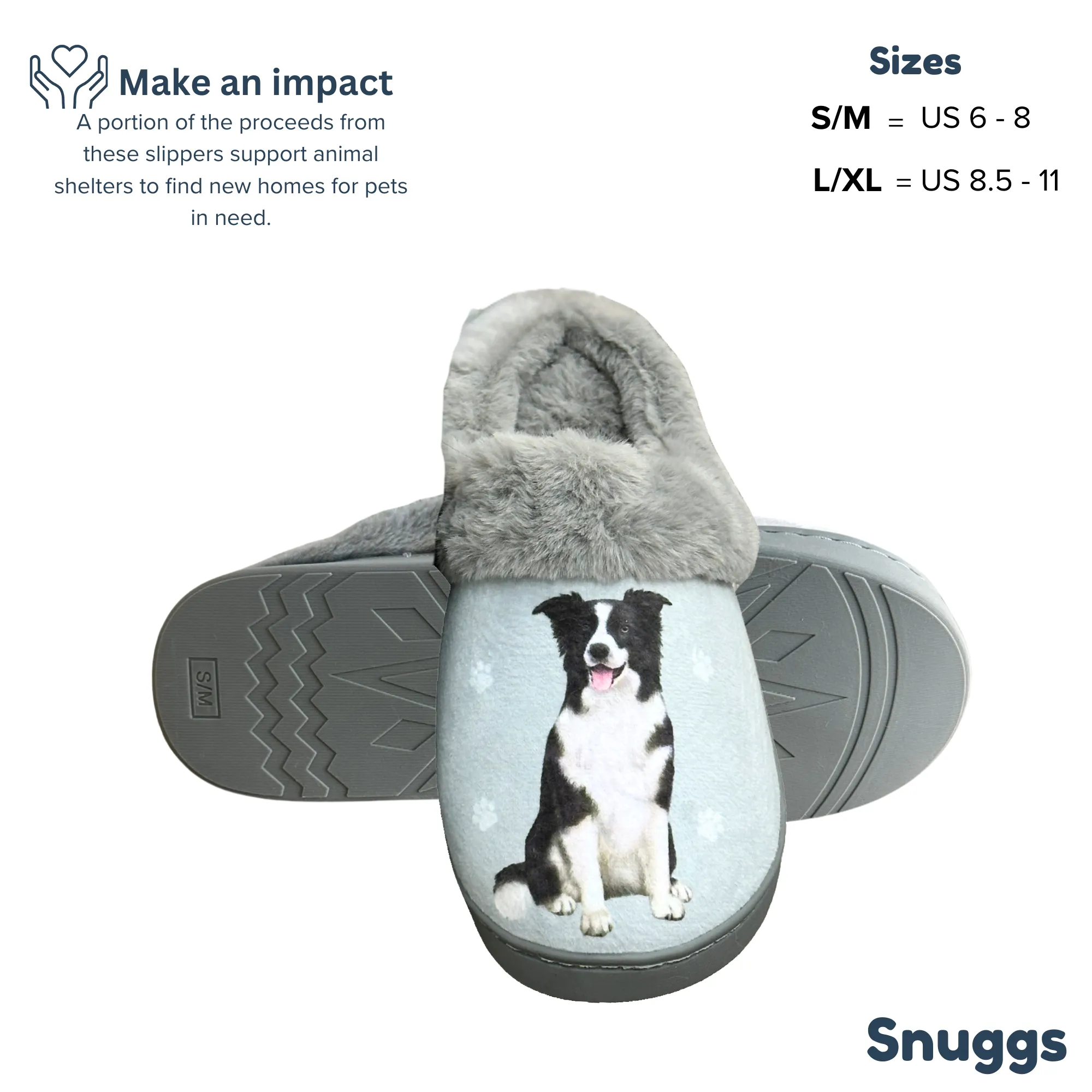 Border Collie Snuggs Slipper