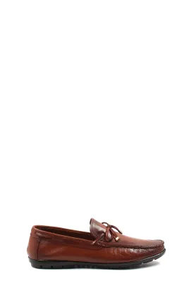 Brown Leather Driving Loafers-Wessi