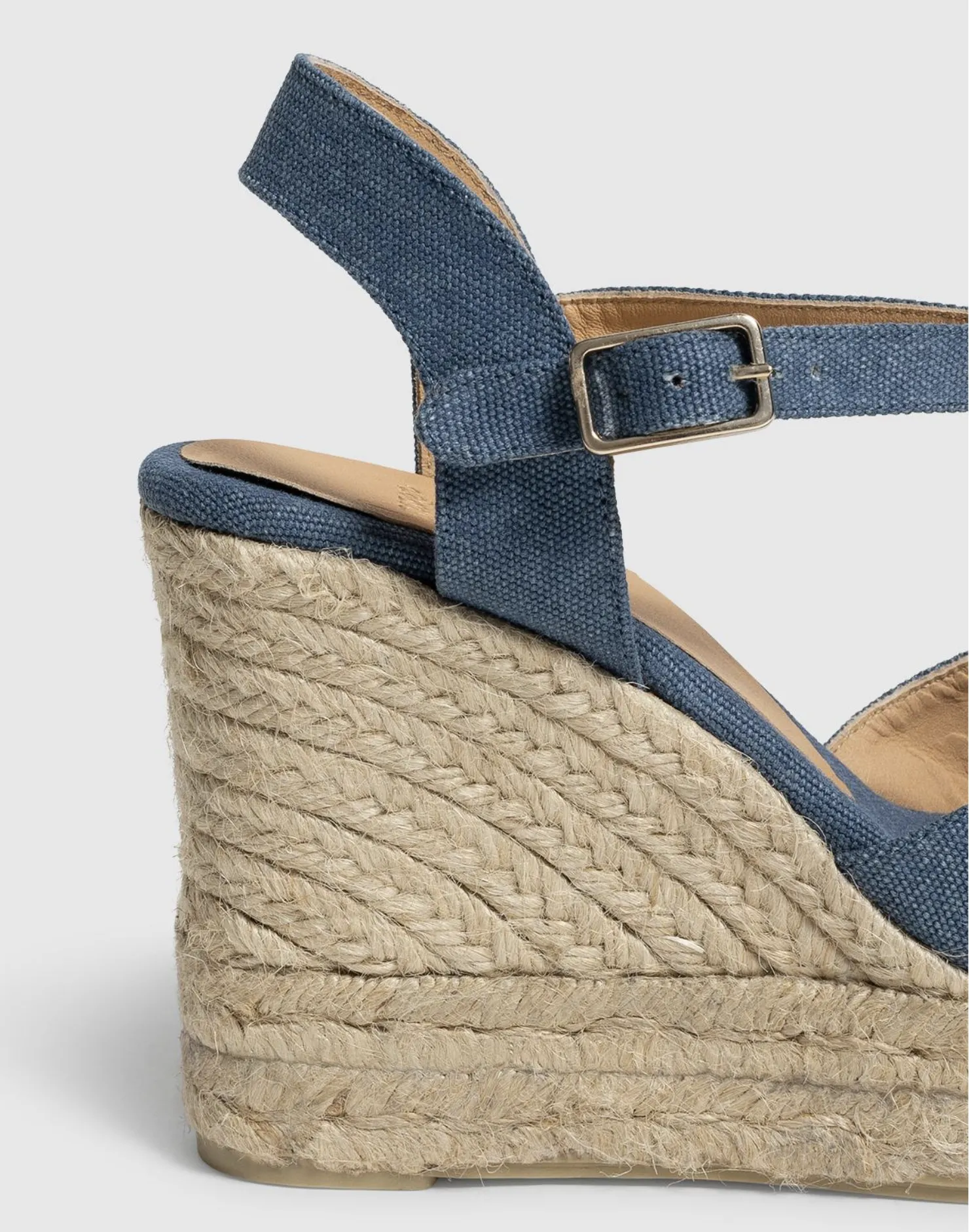 Castaner Blaudell 8ED Azul Denim Blue Wedge Espadrilles