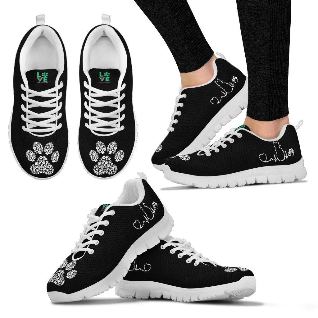 Cat Pulse with Paw Print -  Women's Sneakers