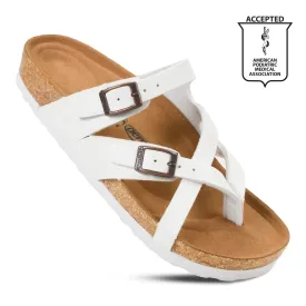 Celestis Women's Stylish Arch-Support Strappy Slide Sandals for Ultimate Comfort