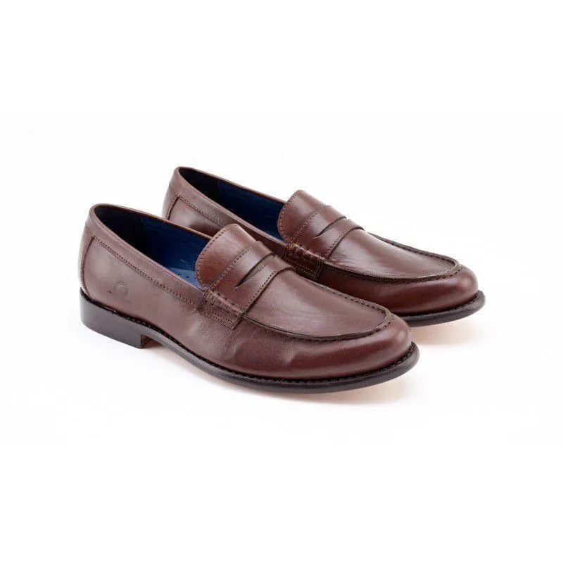 Chatham Mens McQueen Leather Loafer - Dark Brown