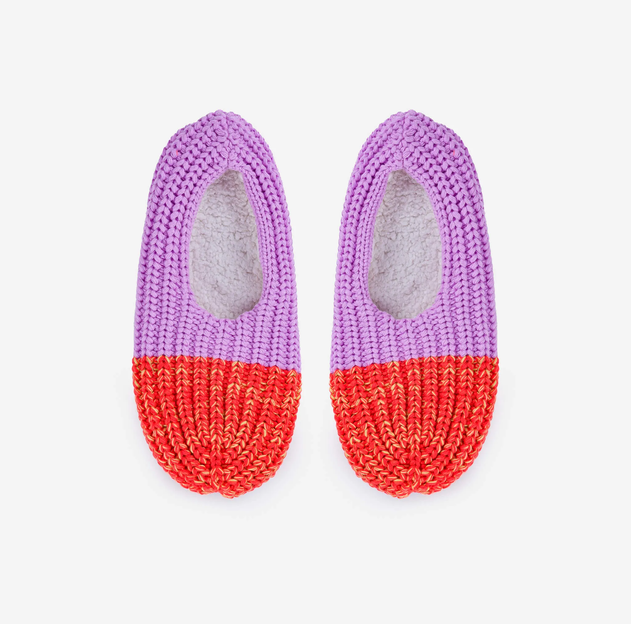 Colorblock Knit Slippers