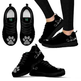 Dog Pulse with Paw Print -  Women's Sneakers