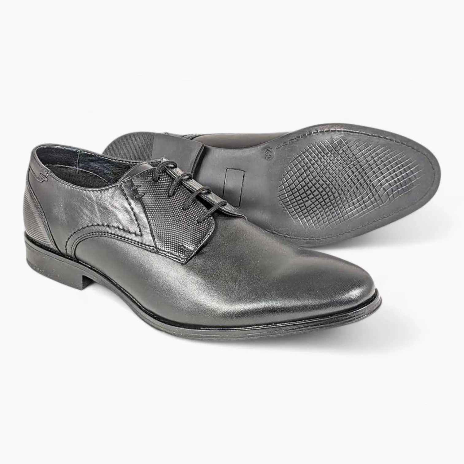 Dubarry Drago Black Derby Shoes – Wide Fit Leather Lace-Up