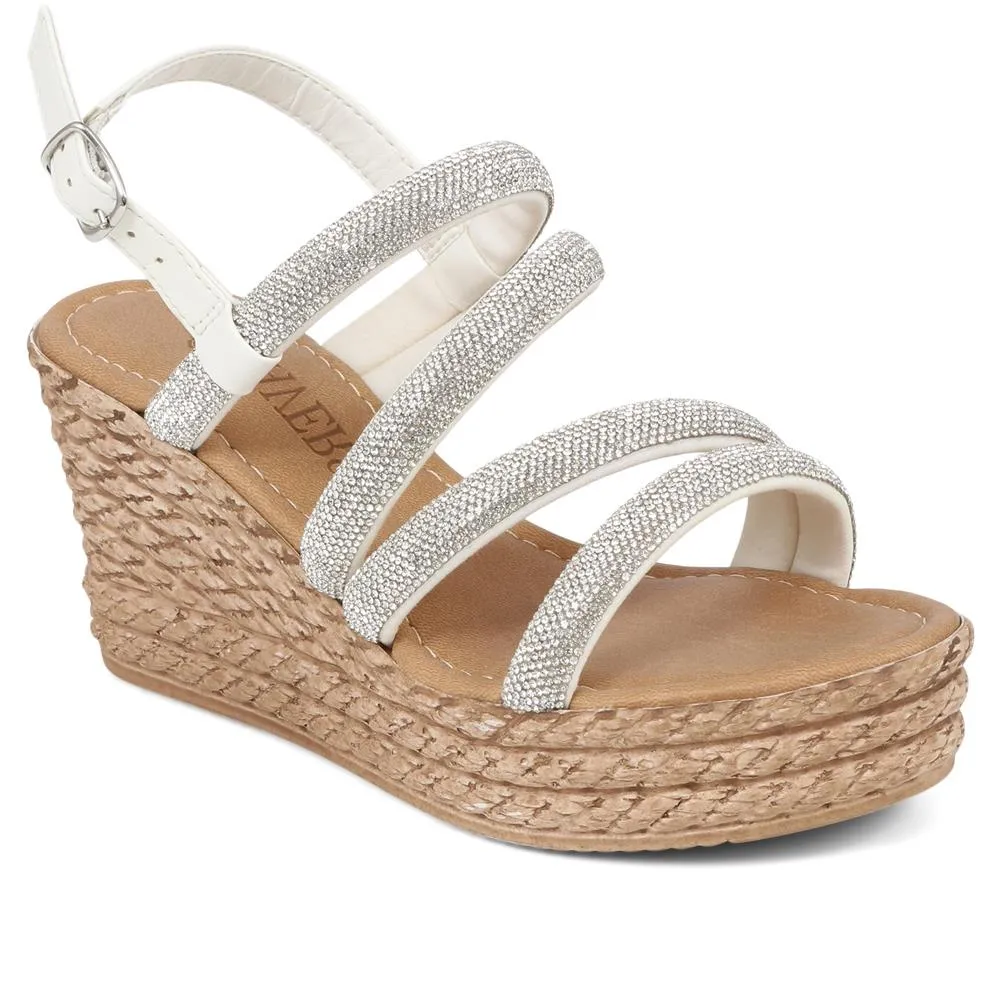 Embellished Platform Espadrilles  - CLUBS39007 / 325 320