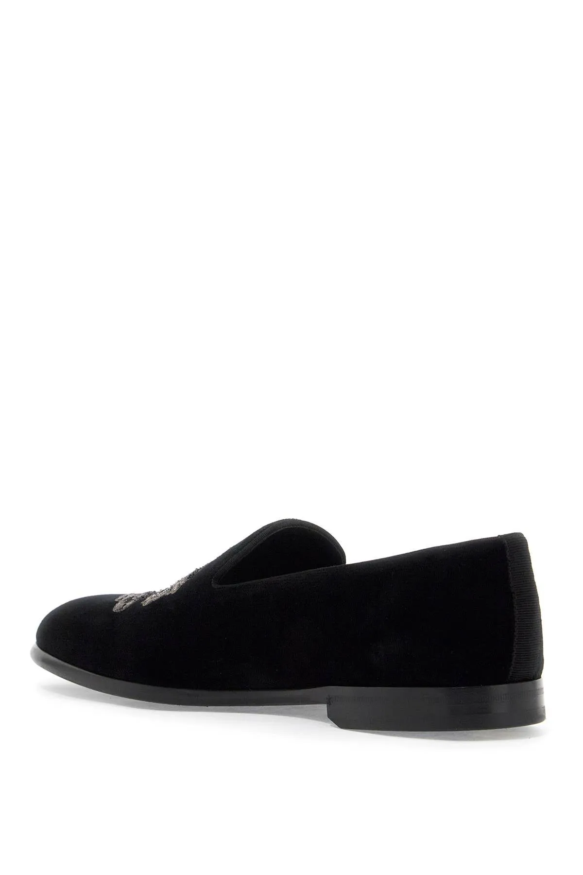 embroidered velvet loafers