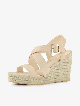 Espadrilles Platform Slingback Wedges Sandals