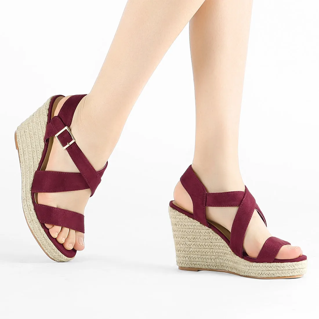 Espadrilles Platform Slingback Wedges Sandals