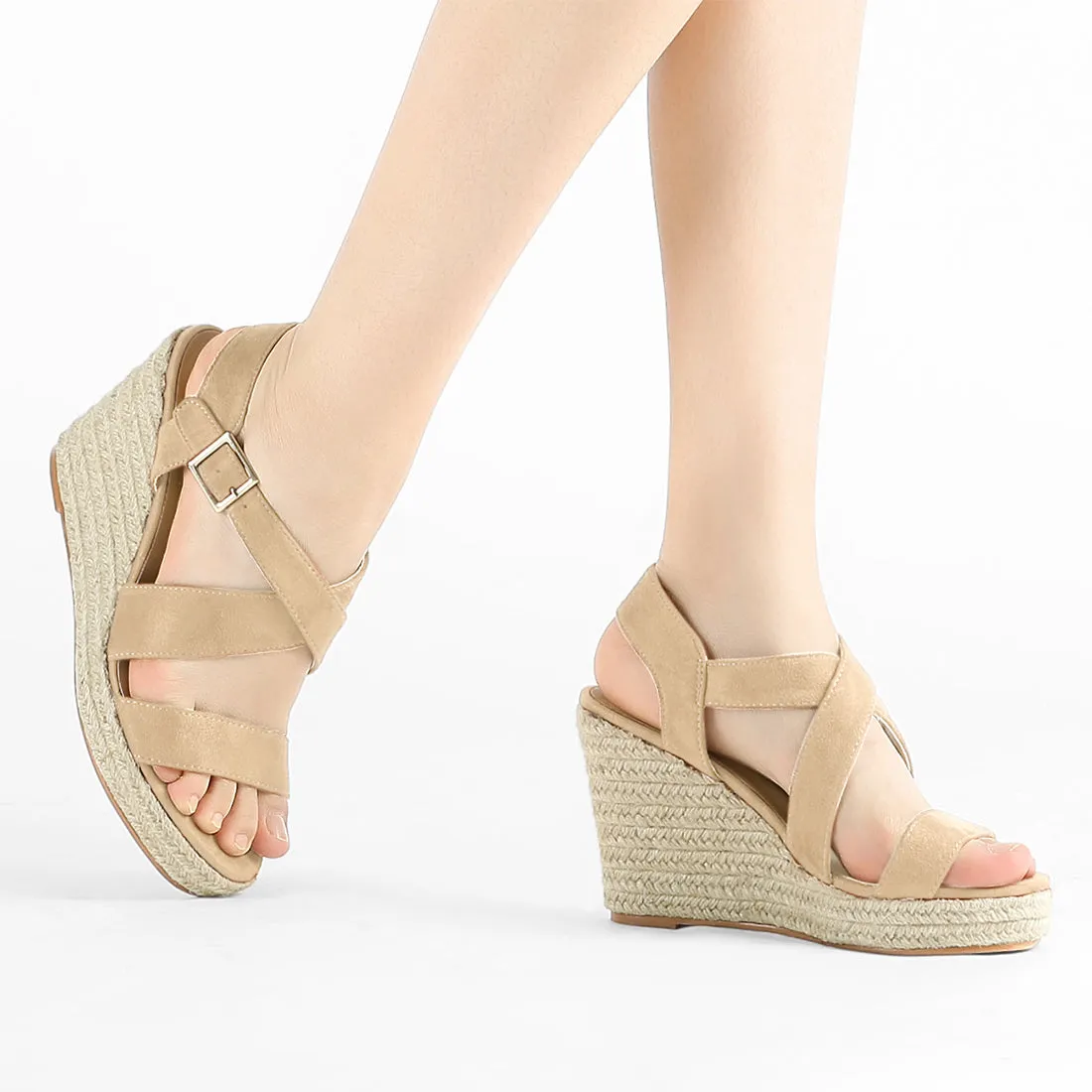 Espadrilles Platform Slingback Wedges Sandals