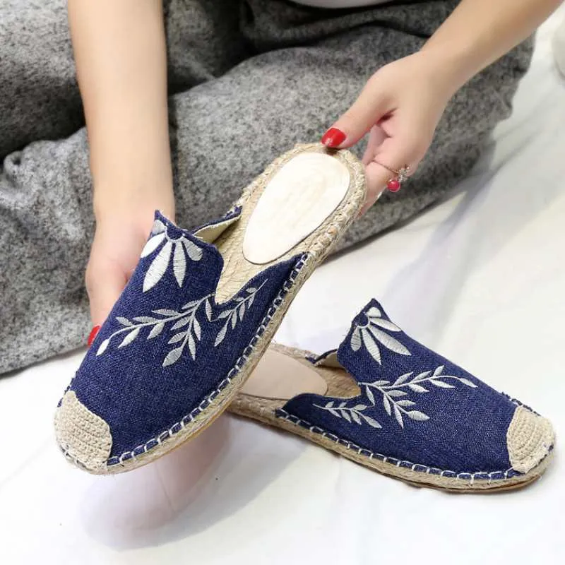 Espadrilles Women Half Mules