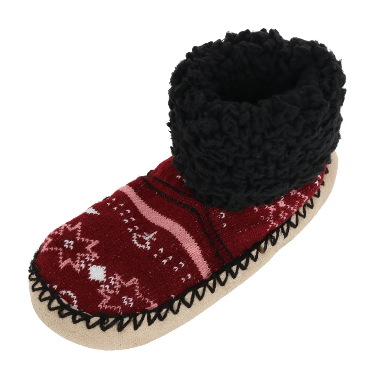 Gold Medal Women's Aztec Print Foldover Bootie Slipper