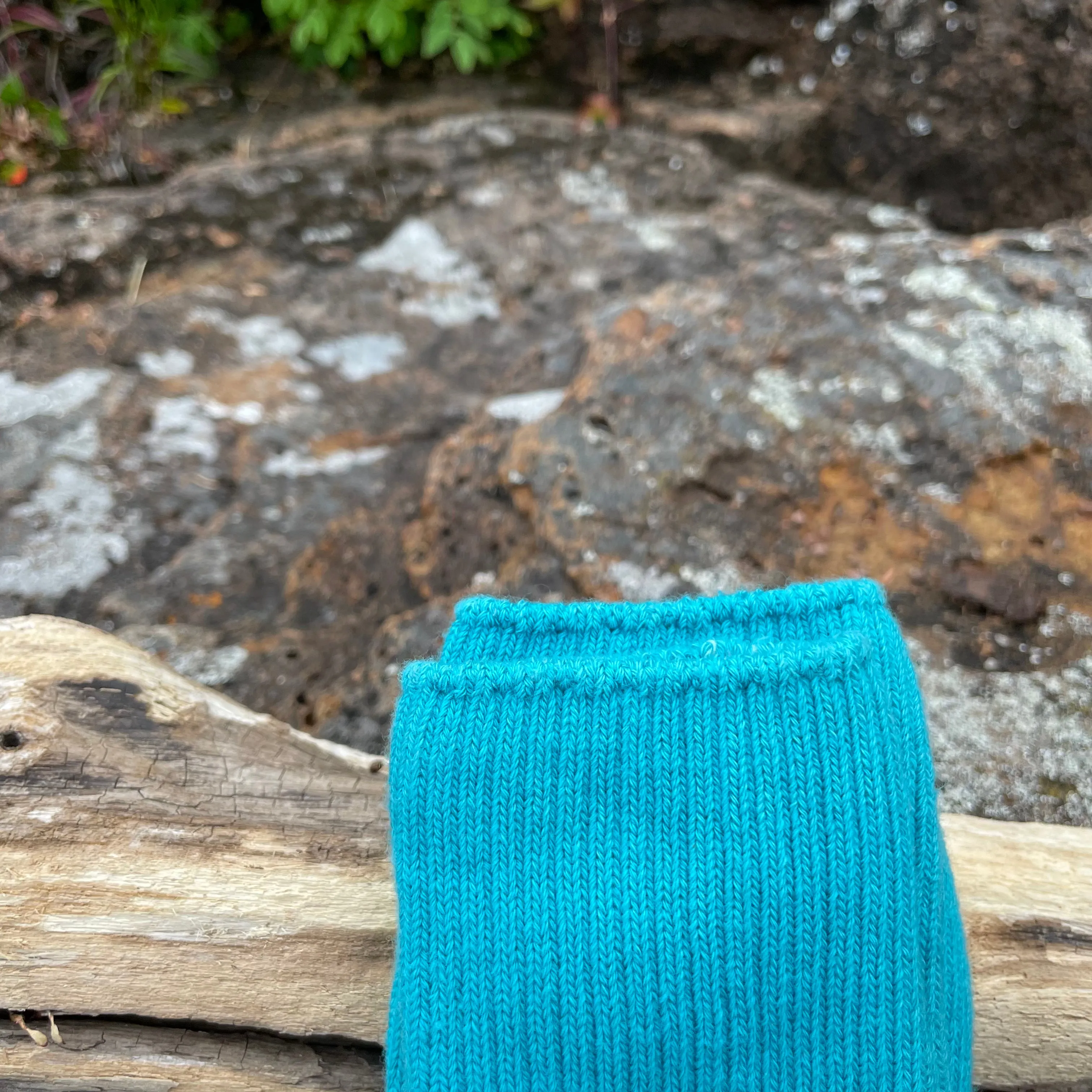 Hand Dyed Cotton Socks in Water Tones by Scarfshop