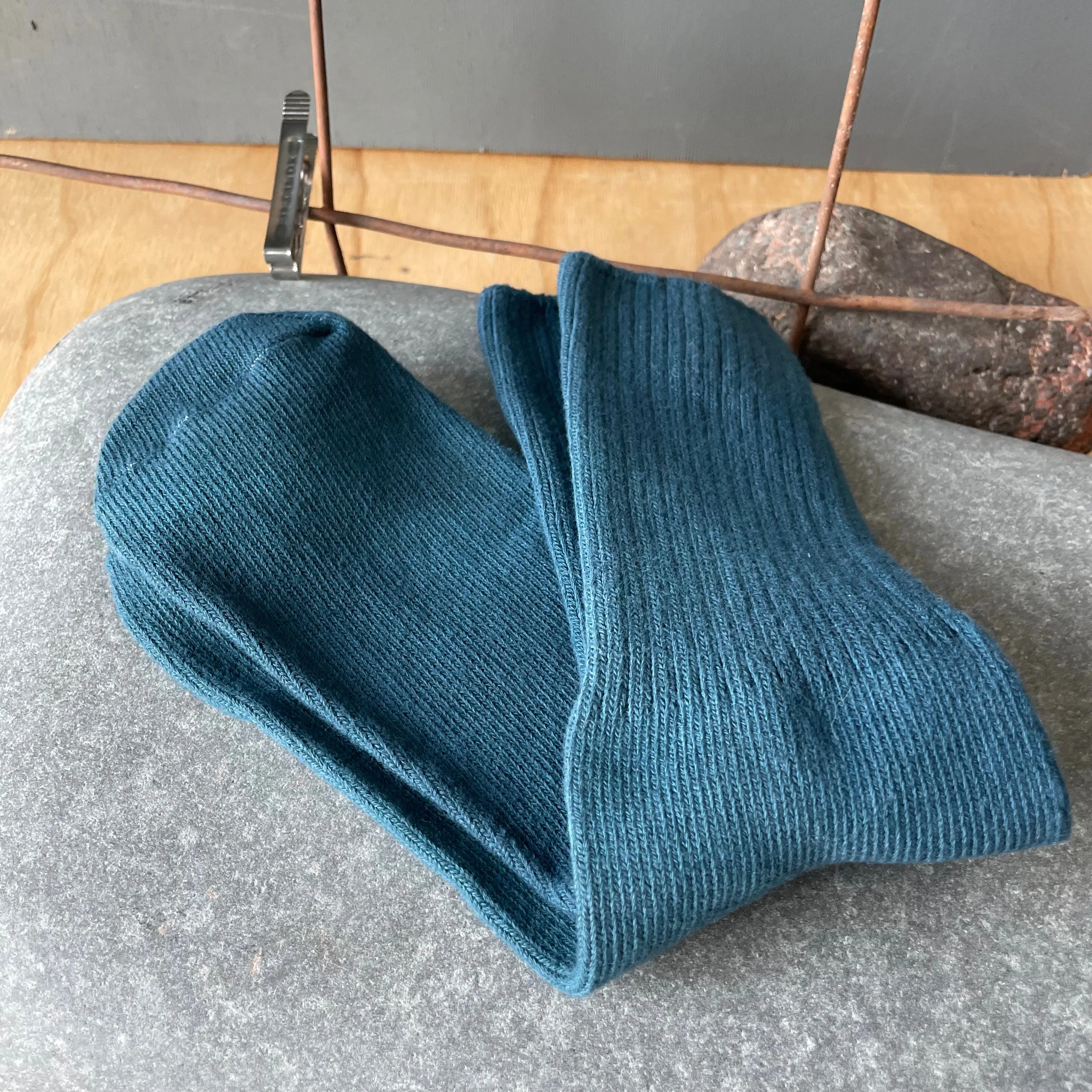 Hand Dyed Cotton Socks in Water Tones by Scarfshop