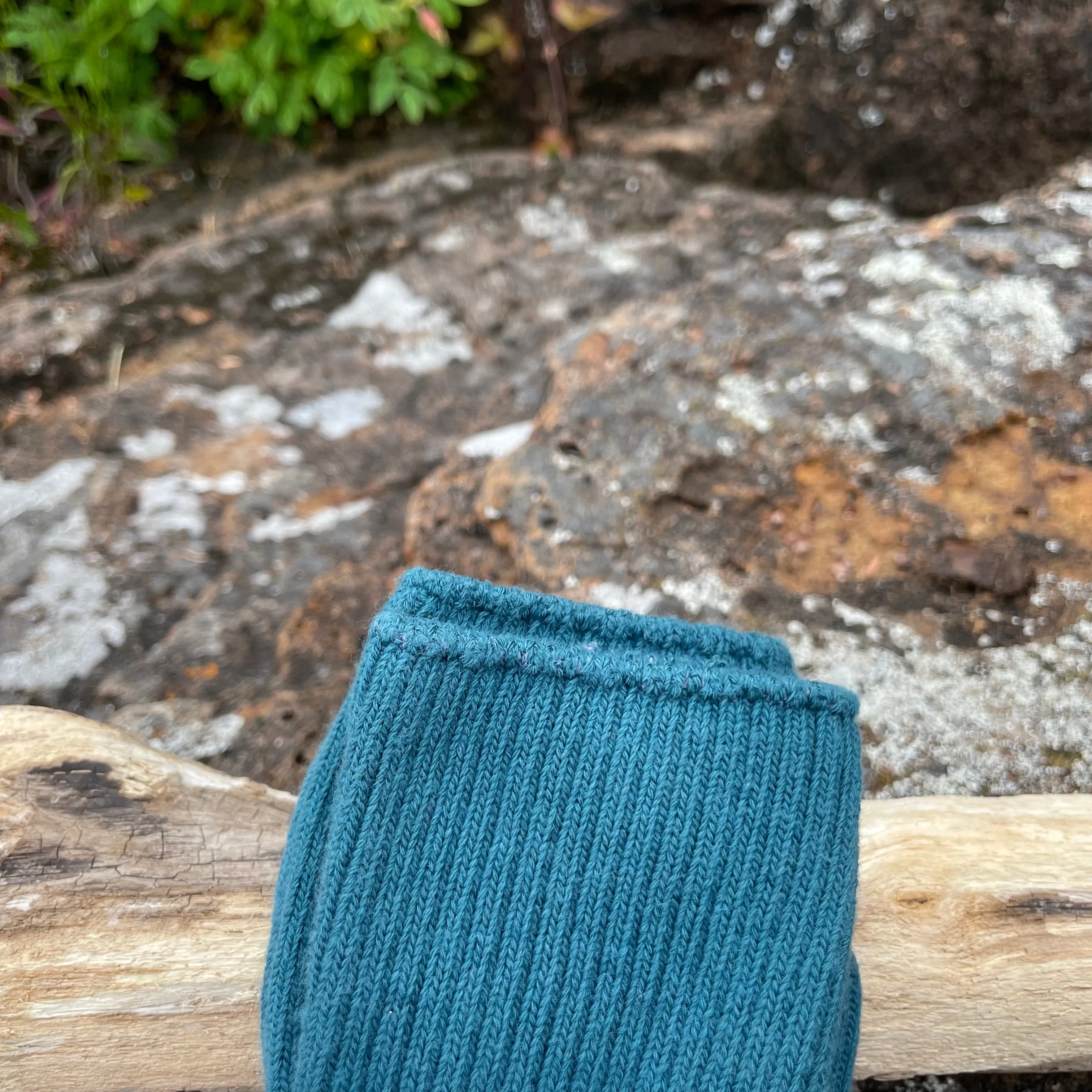 Hand Dyed Cotton Socks in Water Tones by Scarfshop