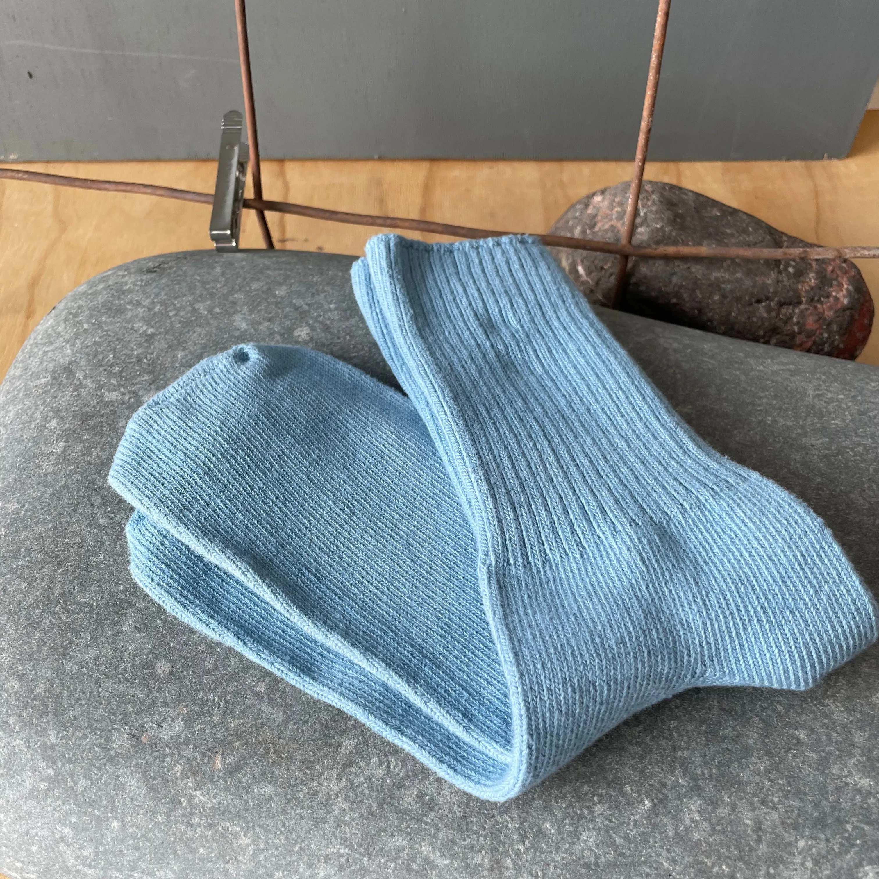 Hand Dyed Cotton Socks in Water Tones by Scarfshop