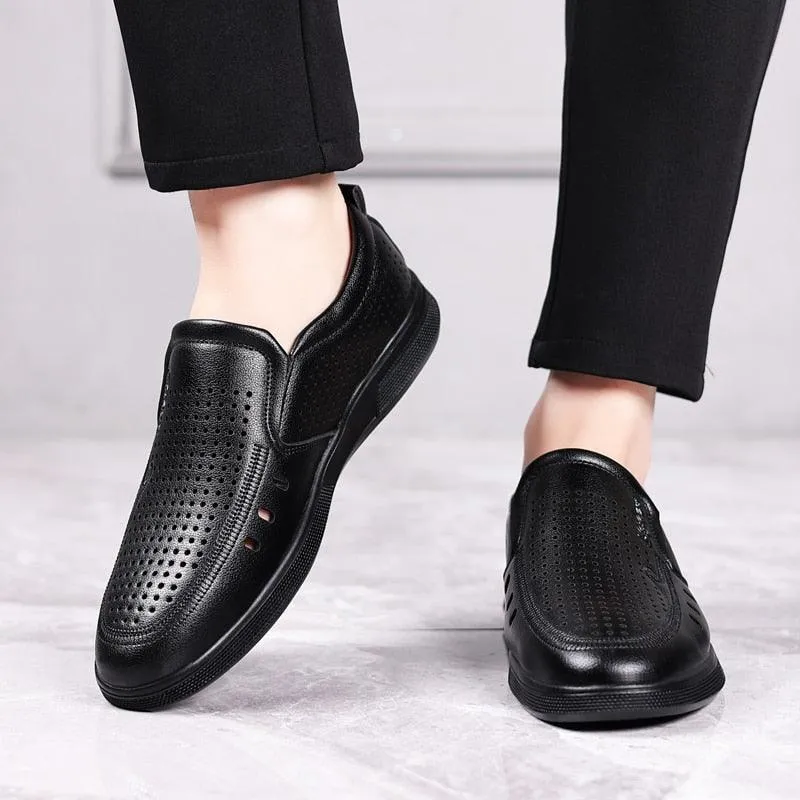 Handmade Casual Slide On Shoes Mens Fashion Business