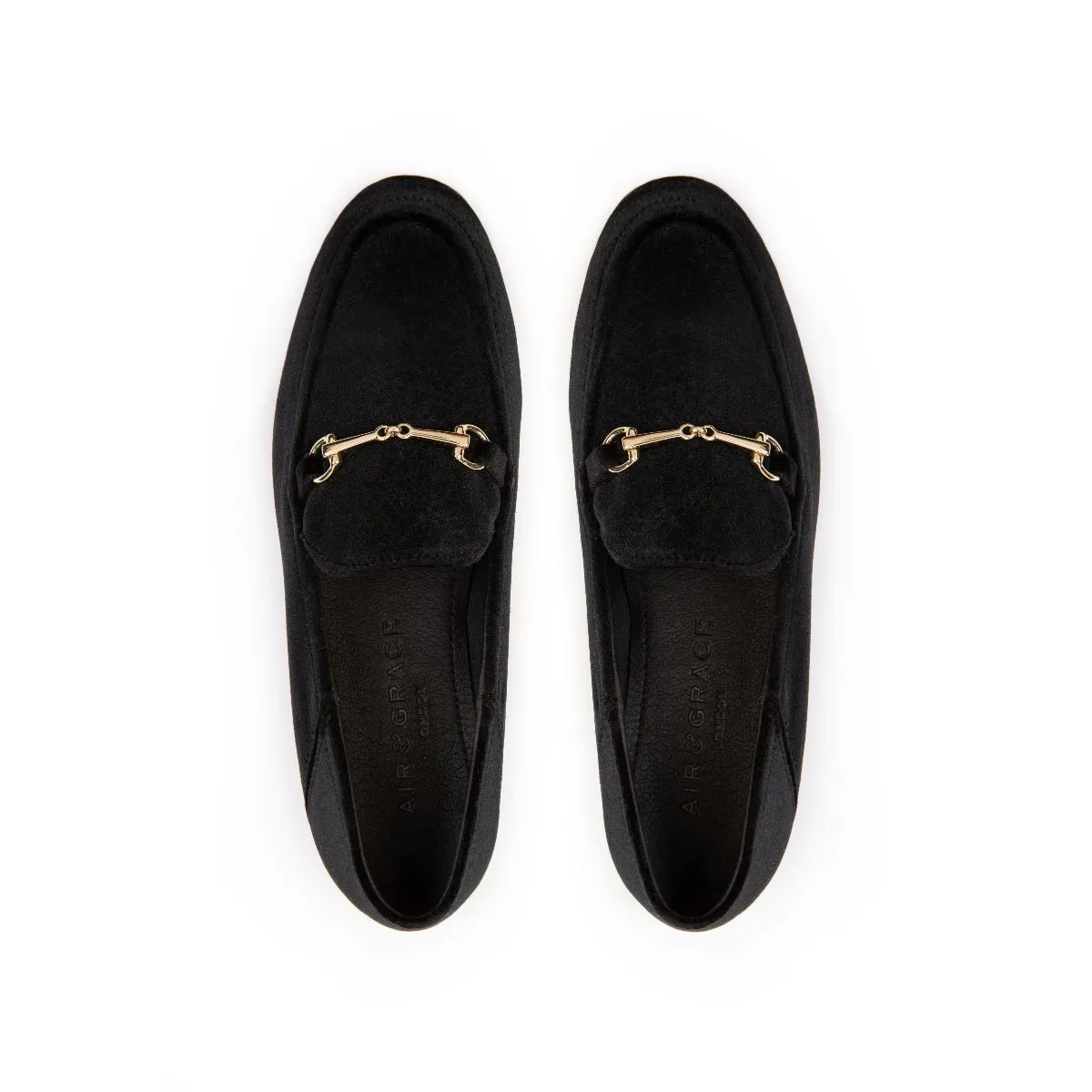 Harper: Black Velvet Loafers