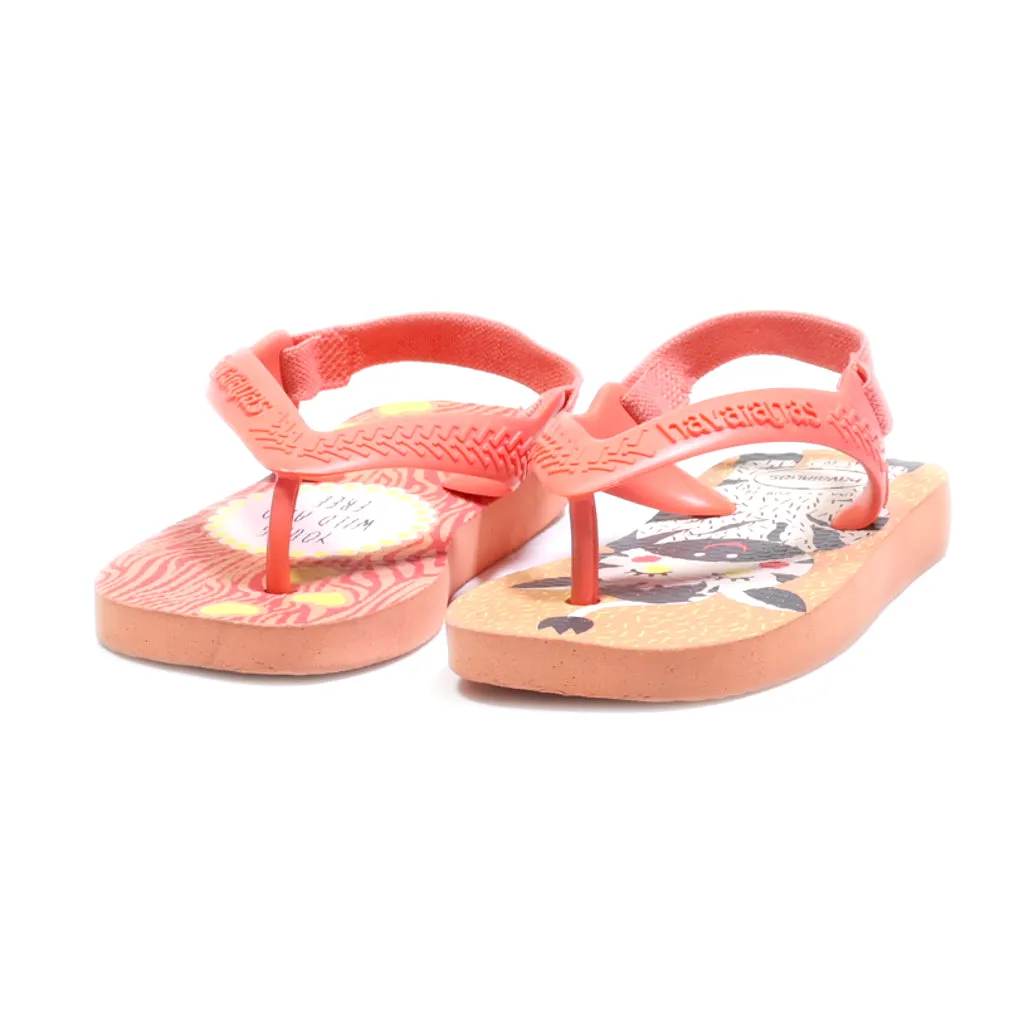 Havaianas Brasil Logo Flat Sandals Eva Pink Colour For Kids