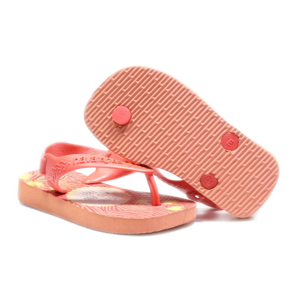 Havaianas Brasil Logo Flat Sandals Eva Pink Colour For Kids