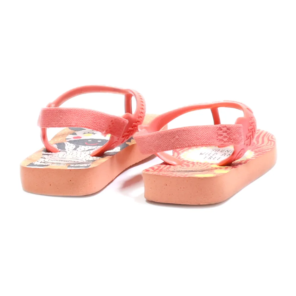 Havaianas Brasil Logo Flat Sandals Eva Pink Colour For Kids