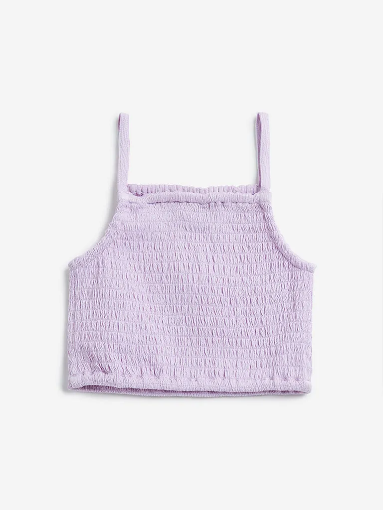 HOP Kids Lilac Smocked Top