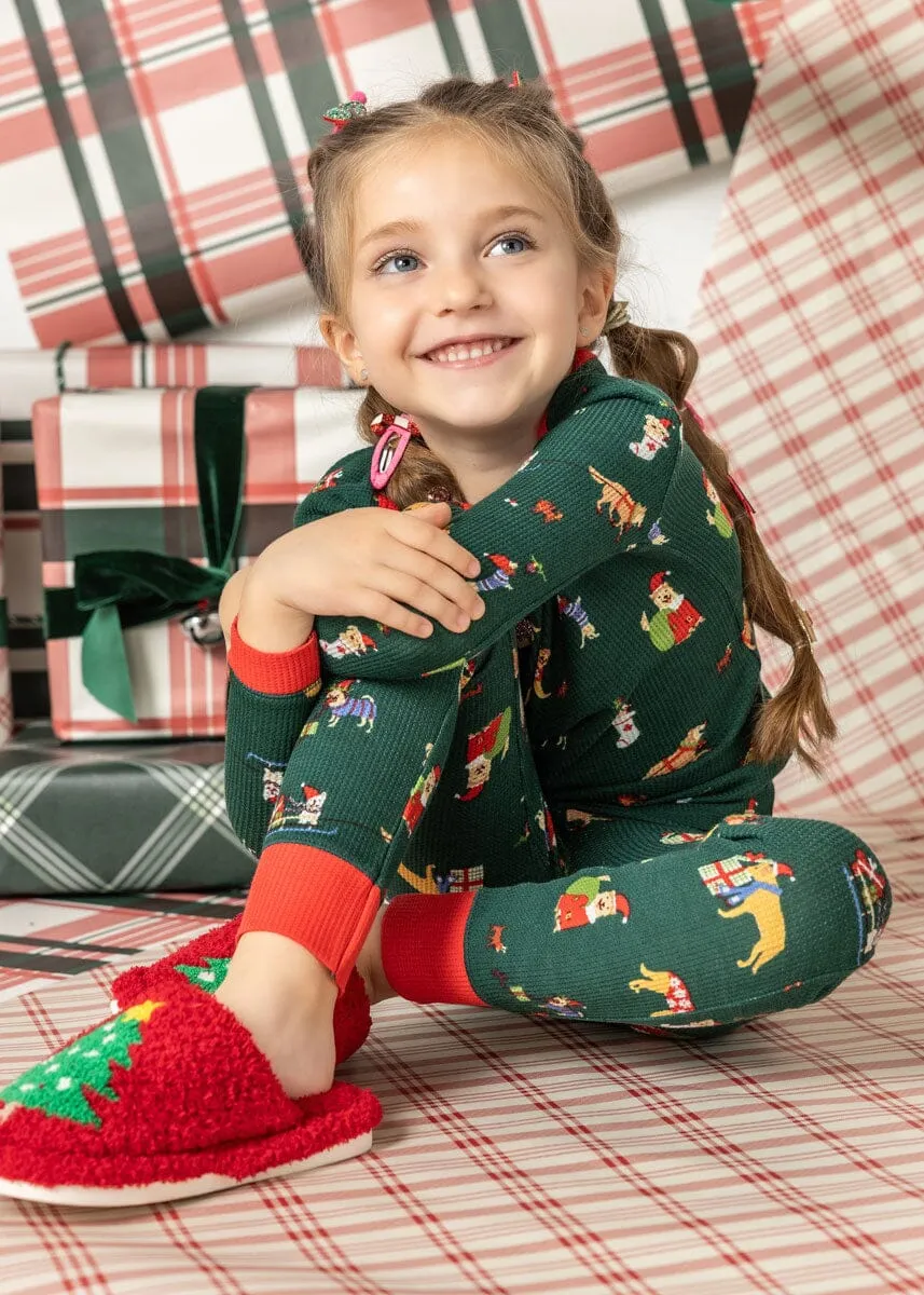 Kids Christmas Tree Slippers