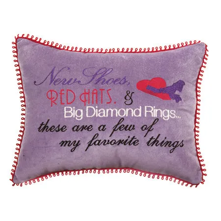 Lavender 100% Velvet Phrase Pillow 10x13