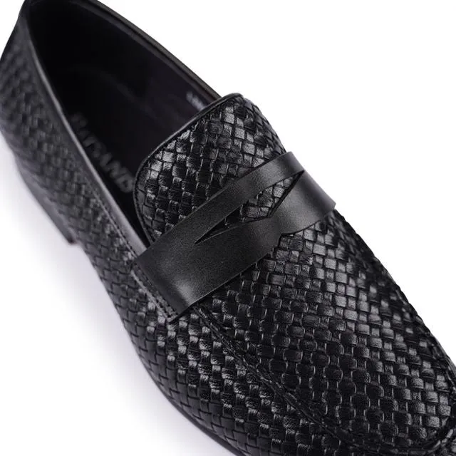 Lima Black Woven Loafers