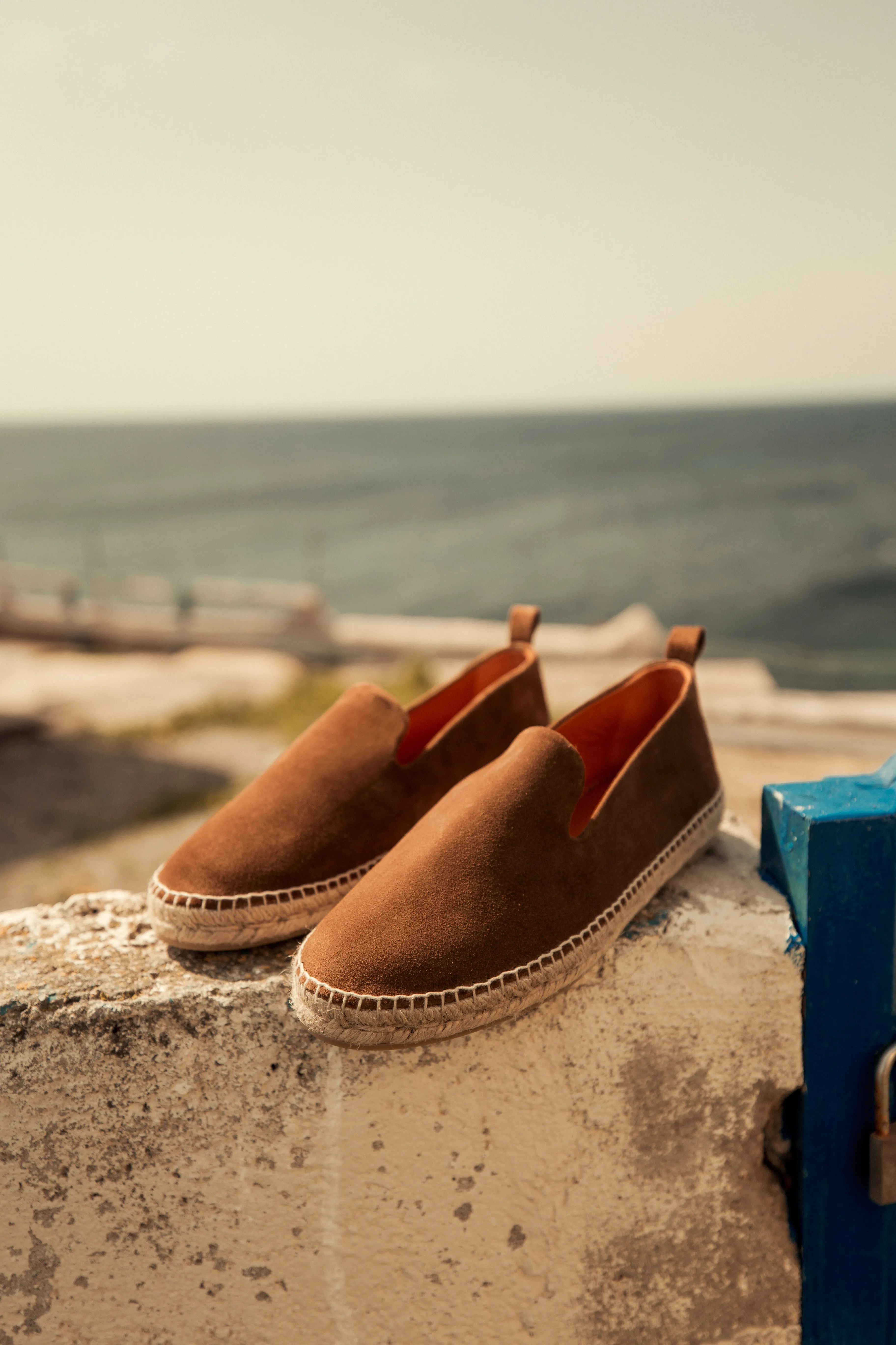 Luxury Men's Espadrilles Gozo Genuine Leather Camel