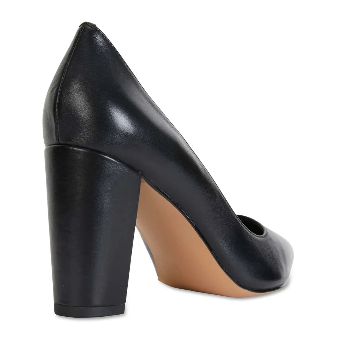 Lyric Heel in Black Leather