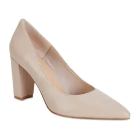 Lyric Heel in Blush Leather