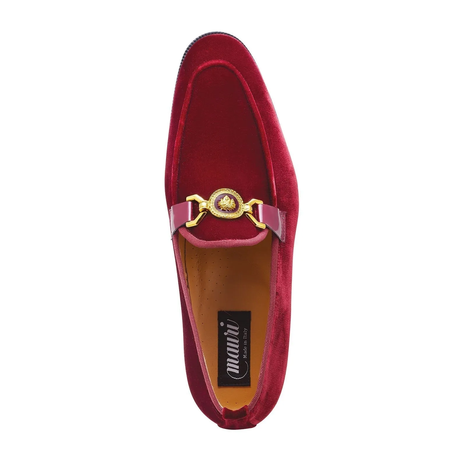 Mauri Floss 4940 Men's Shoes Burgundy Velvet Slip-On Loafers (MA5254)