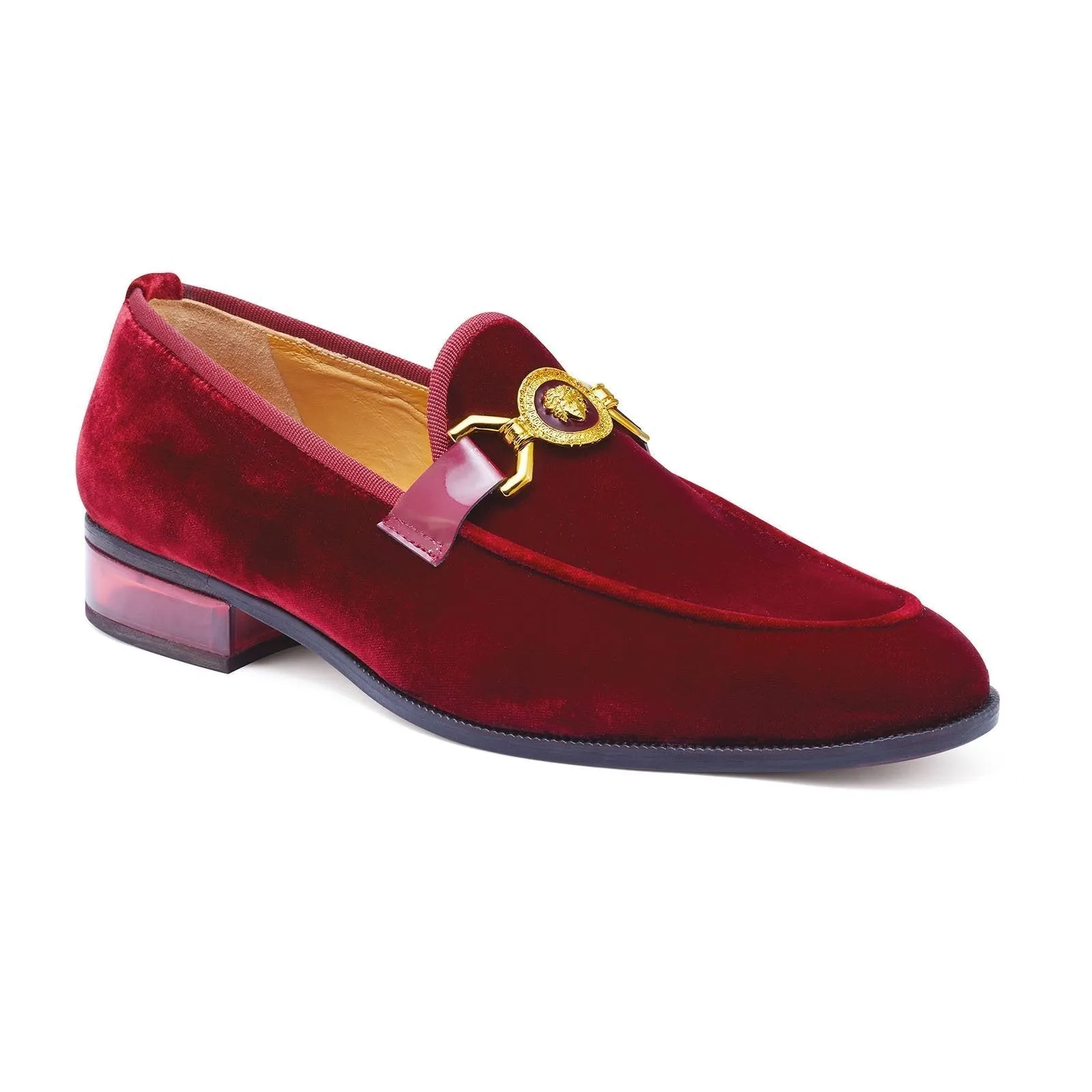 Mauri Floss 4940 Men's Shoes Burgundy Velvet Slip-On Loafers (MA5254)