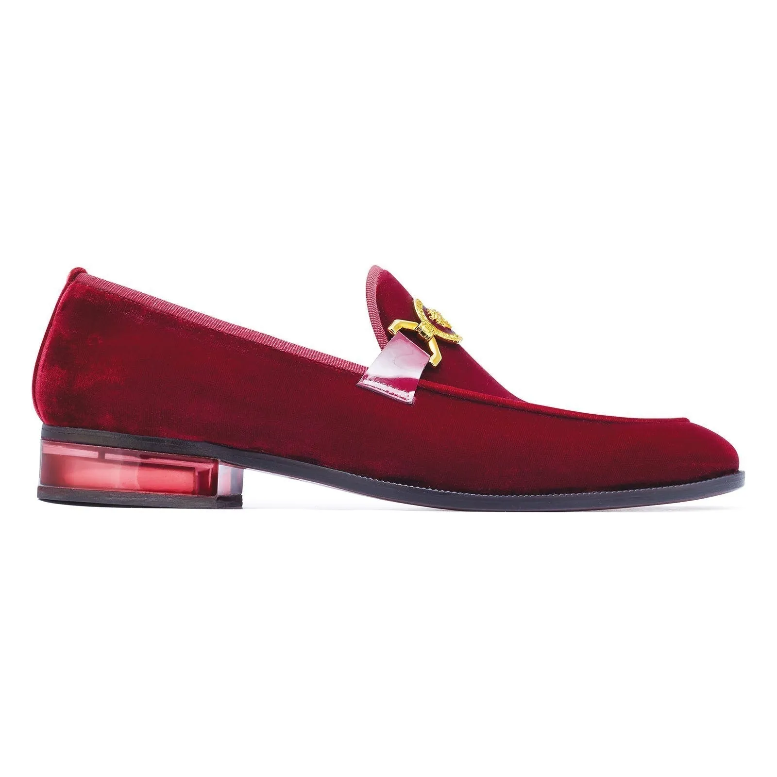 Mauri Floss 4940 Men's Shoes Burgundy Velvet Slip-On Loafers (MA5254)